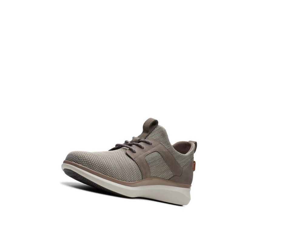 Baskets Clarks Un Globe Dentelle Cuir Homme Beige | ZWNX96510