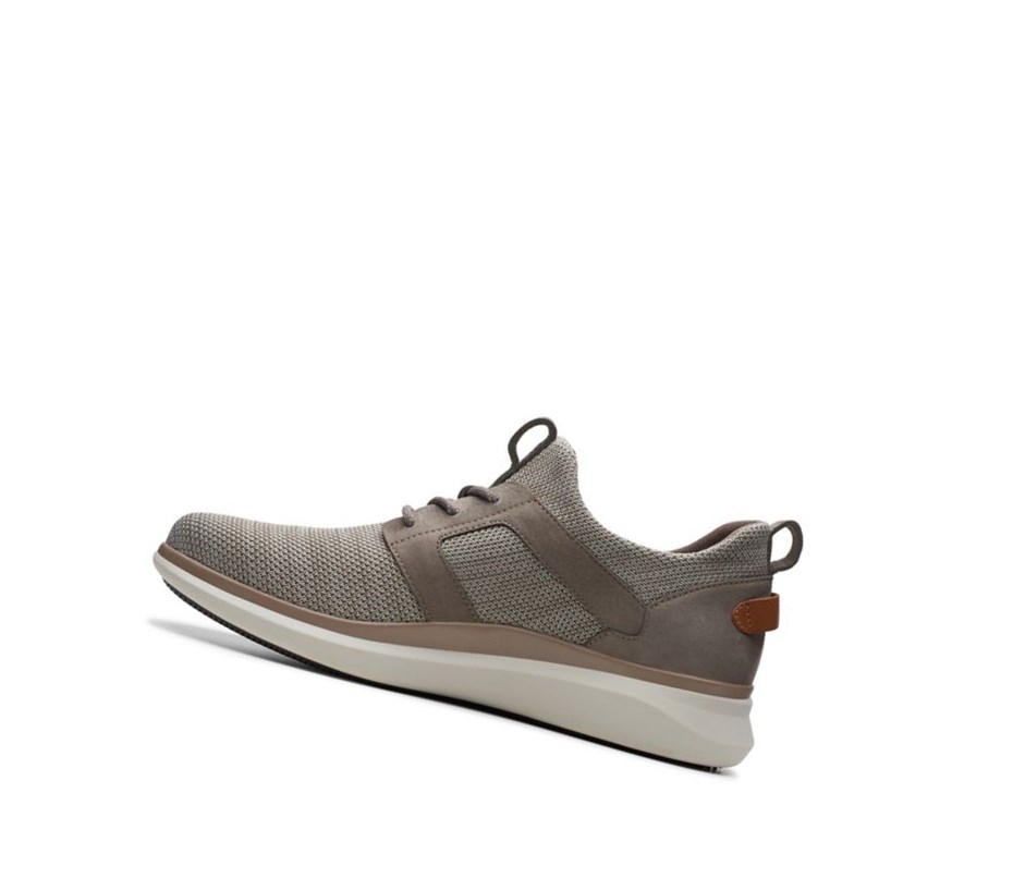 Baskets Clarks Un Globe Dentelle Cuir Homme Beige | ZWNX96510