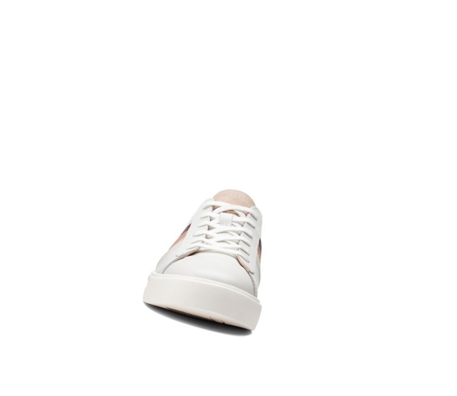 Baskets Clarks Un Maui Band Cuir Femme Blanche | BQGZ13260