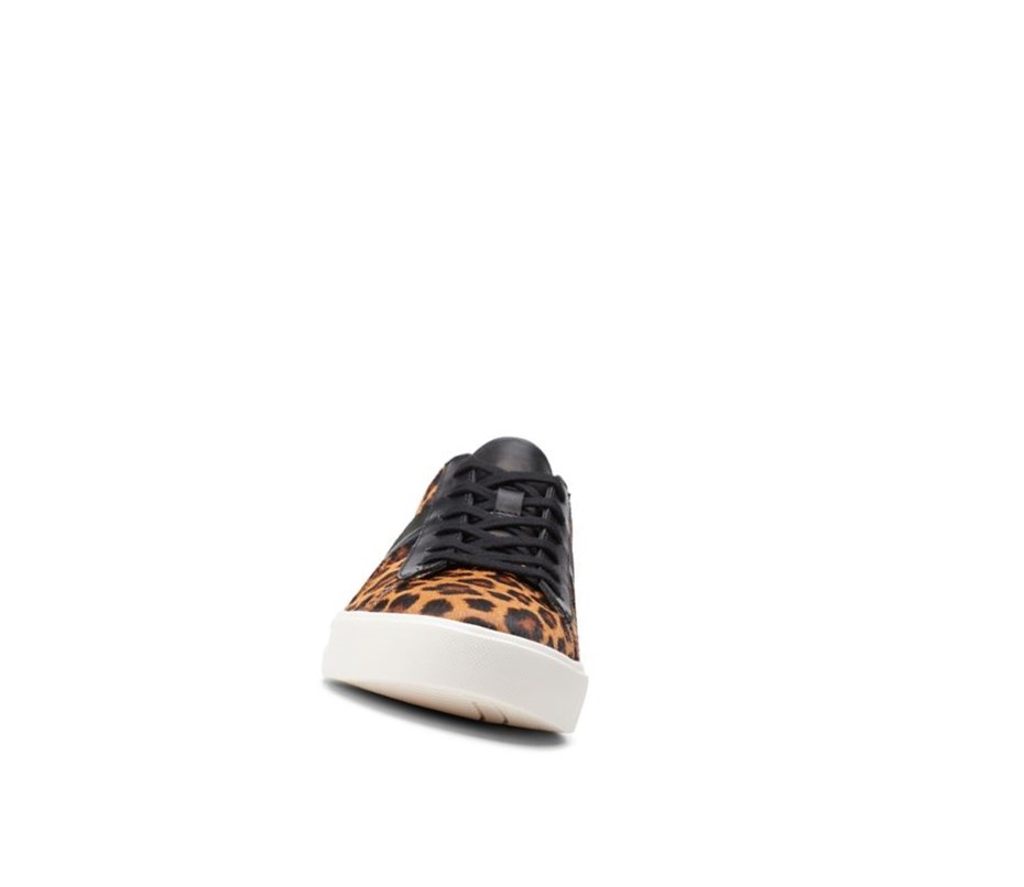 Baskets Clarks Un Maui Band Print Pony Cuir Femme Leopard | BMFA83652