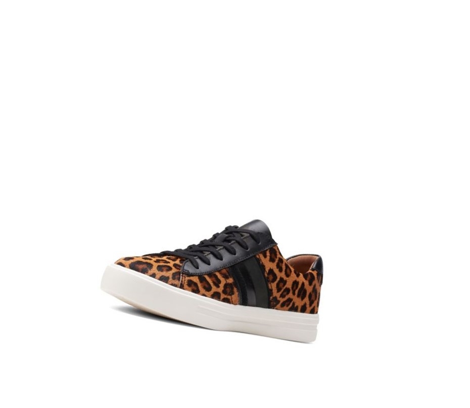 Baskets Clarks Un Maui Band Print Pony Cuir Femme Leopard | BMFA83652