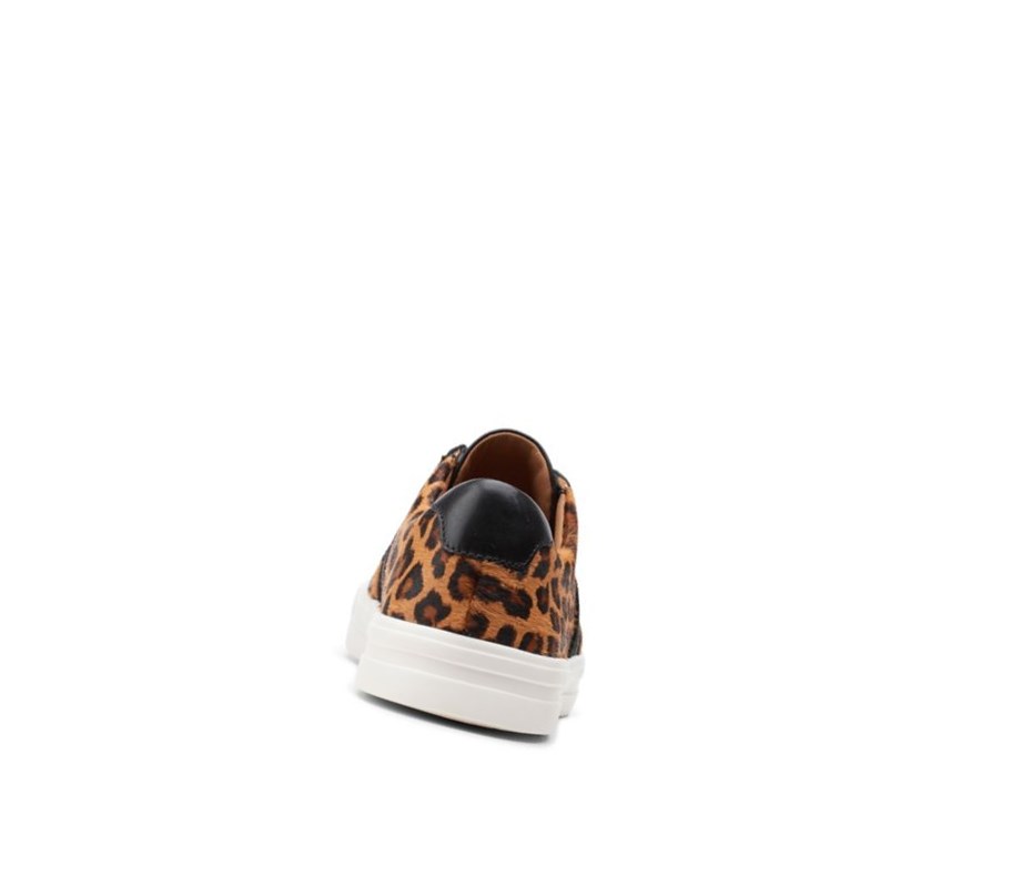 Baskets Clarks Un Maui Band Print Pony Cuir Femme Leopard | BMFA83652