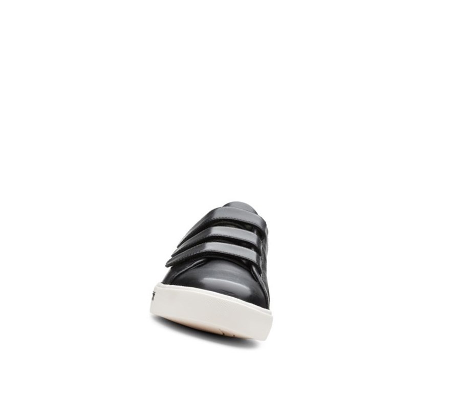 Baskets Clarks Un Maui Brides Cuir Femme Noir | IEJQ65802