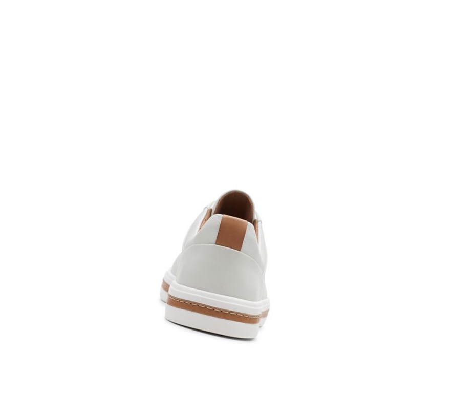 Baskets Clarks Un Maui Dentelle Cuir Femme Blanche | IBQP54307