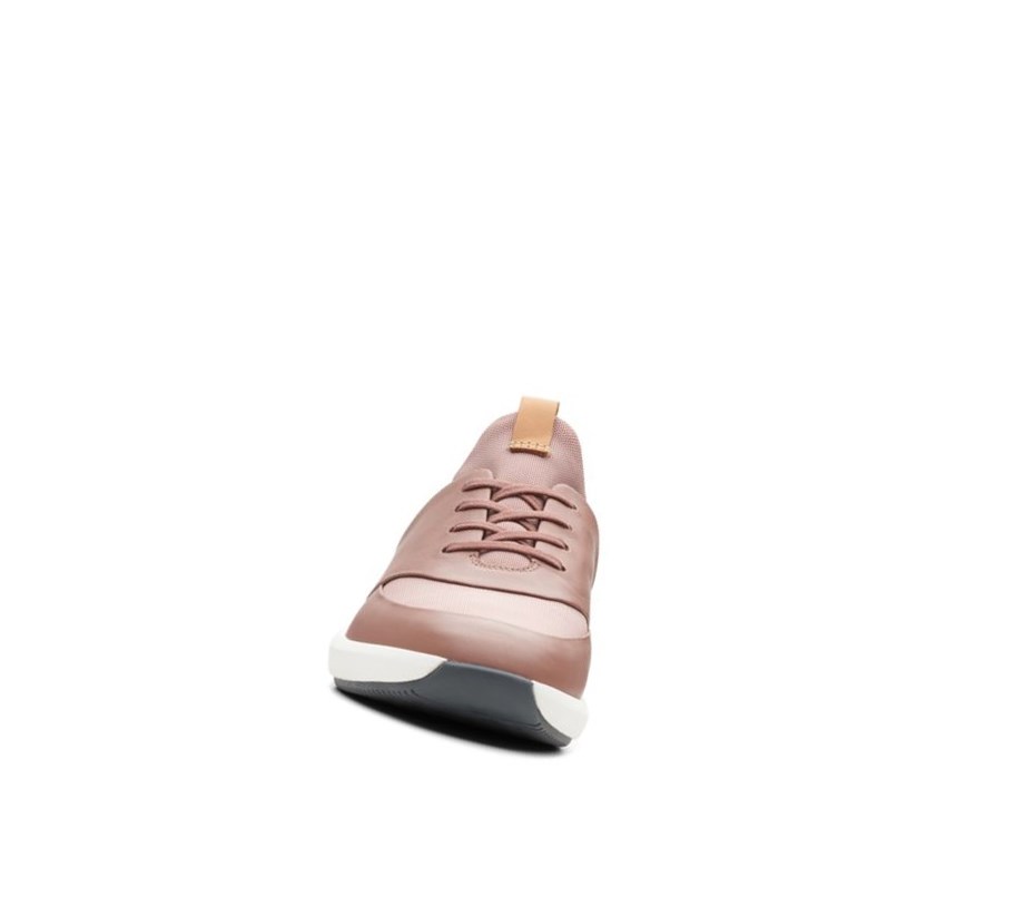 Baskets Clarks Un Rio Dentelle Textile Femme Rose Foncé | OEYX90671