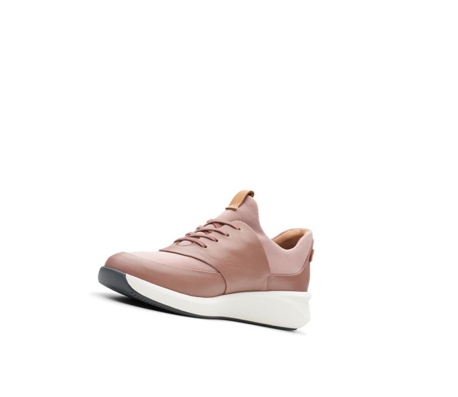 Baskets Clarks Un Rio Dentelle Textile Femme Rose Foncé | OEYX90671