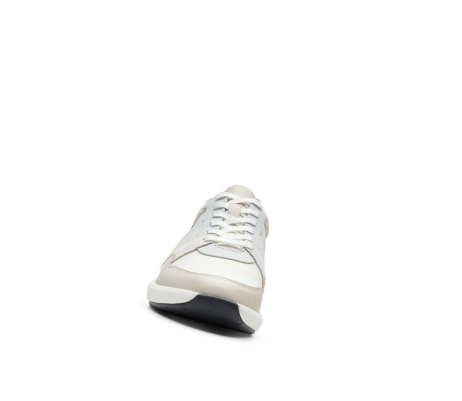 Baskets Clarks Un Rio Run Textile Femme Blanche | TWKU17953