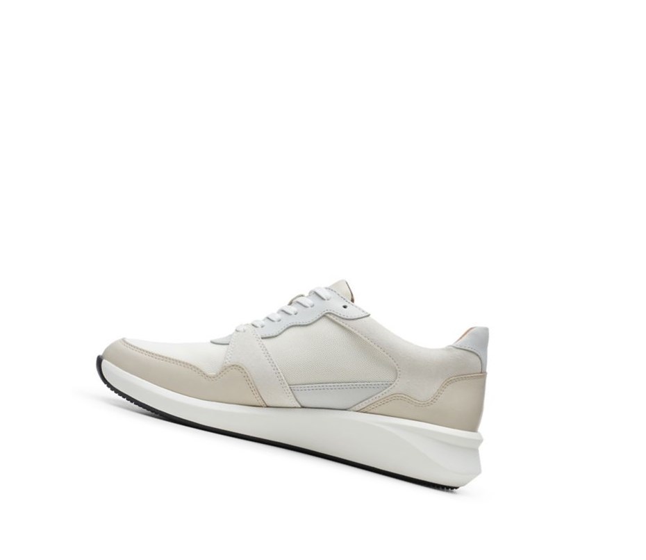 Baskets Clarks Un Rio Run Textile Femme Blanche | TWKU17953