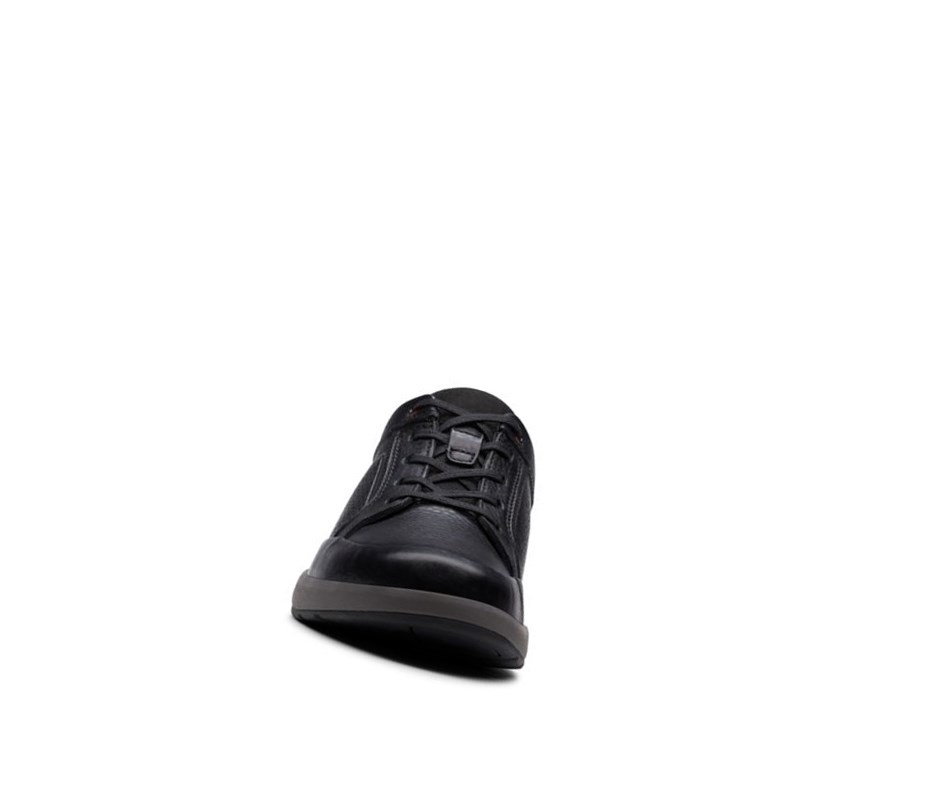 Baskets Clarks Un Trail Form Cuir Homme Noir | VBUP53478