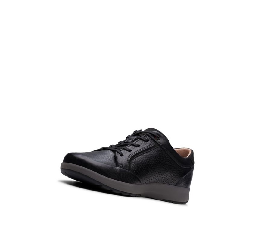 Baskets Clarks Un Trail Form Cuir Homme Noir | VBUP53478