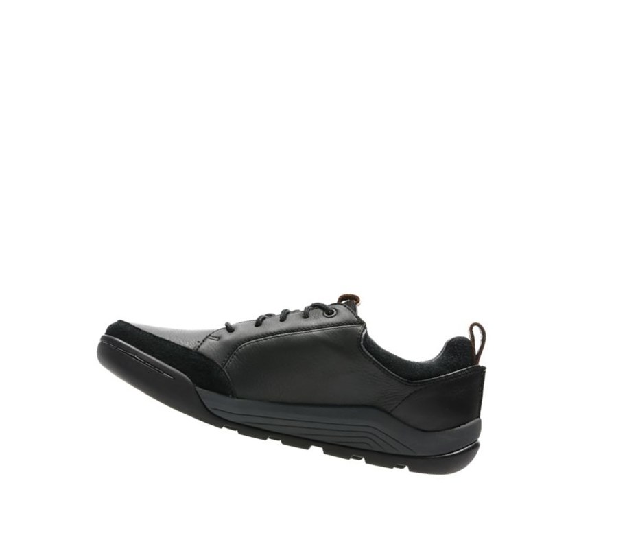 Baskets Décontractées Clarks Ashcombe Bay Gore-tex Cuir Homme Noir | RCBL10347