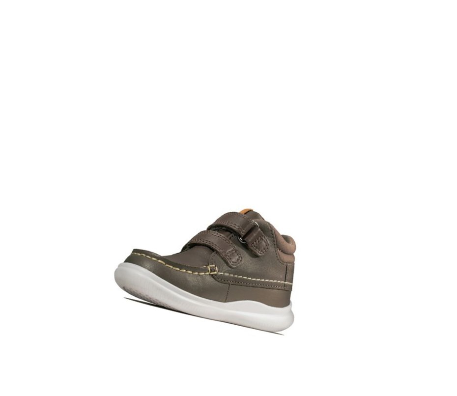 Baskets Décontractées Clarks Crest Tuktu Cuir Fille Marron | FCXE53871