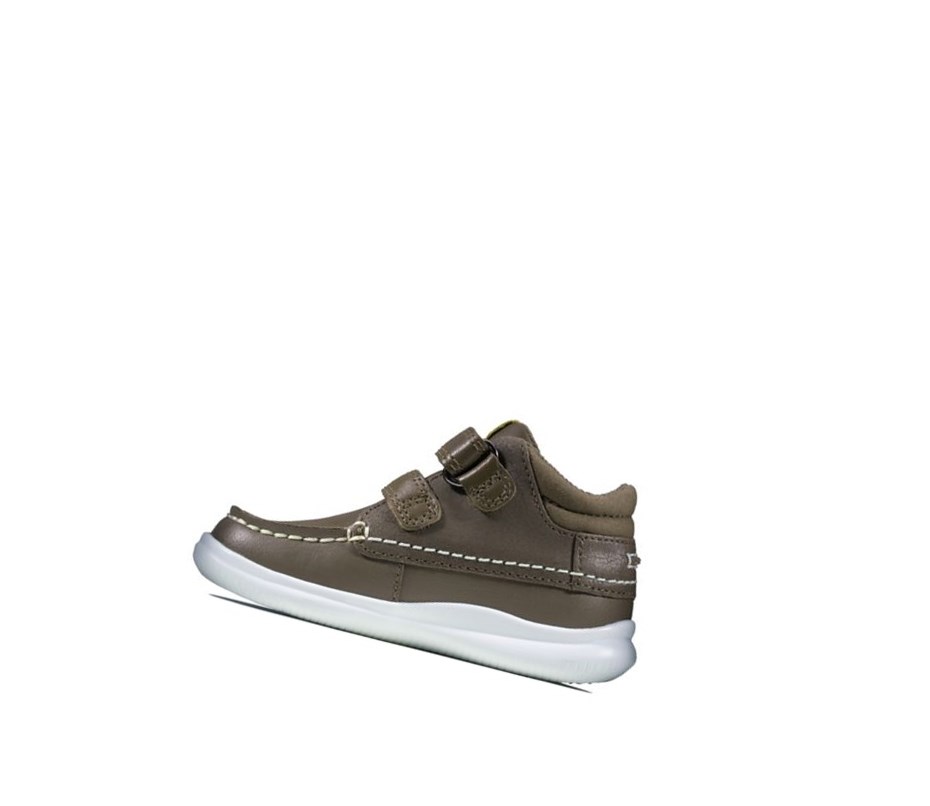 Baskets Décontractées Clarks Crest Tuktu Cuir Fille Marron | FCXE53871