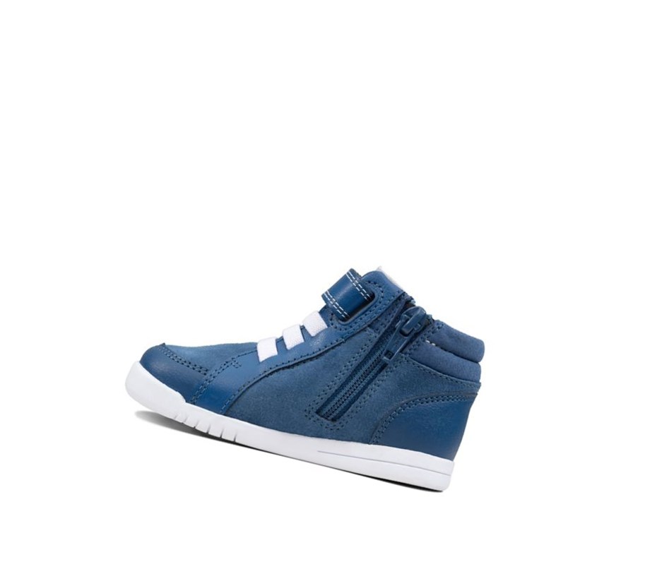 Baskets Décontractées Clarks Emery Beat Daim Garcon Bleu | DVZS71036