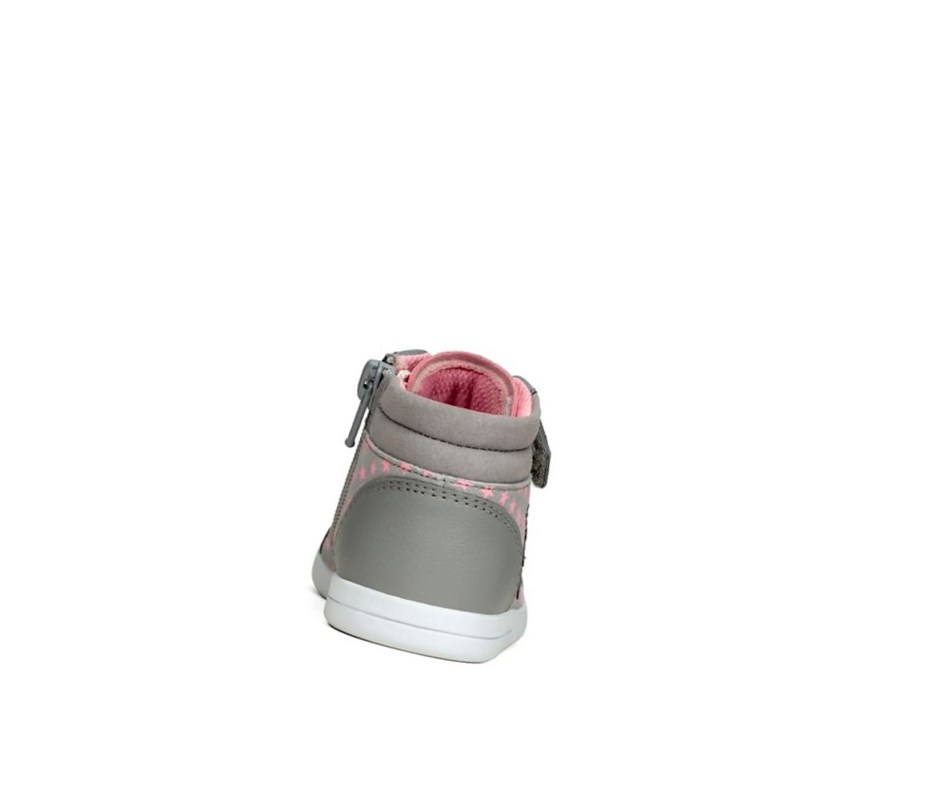 Baskets Décontractées Clarks Emery Beat Cuir Garcon Grise | RZCL46072