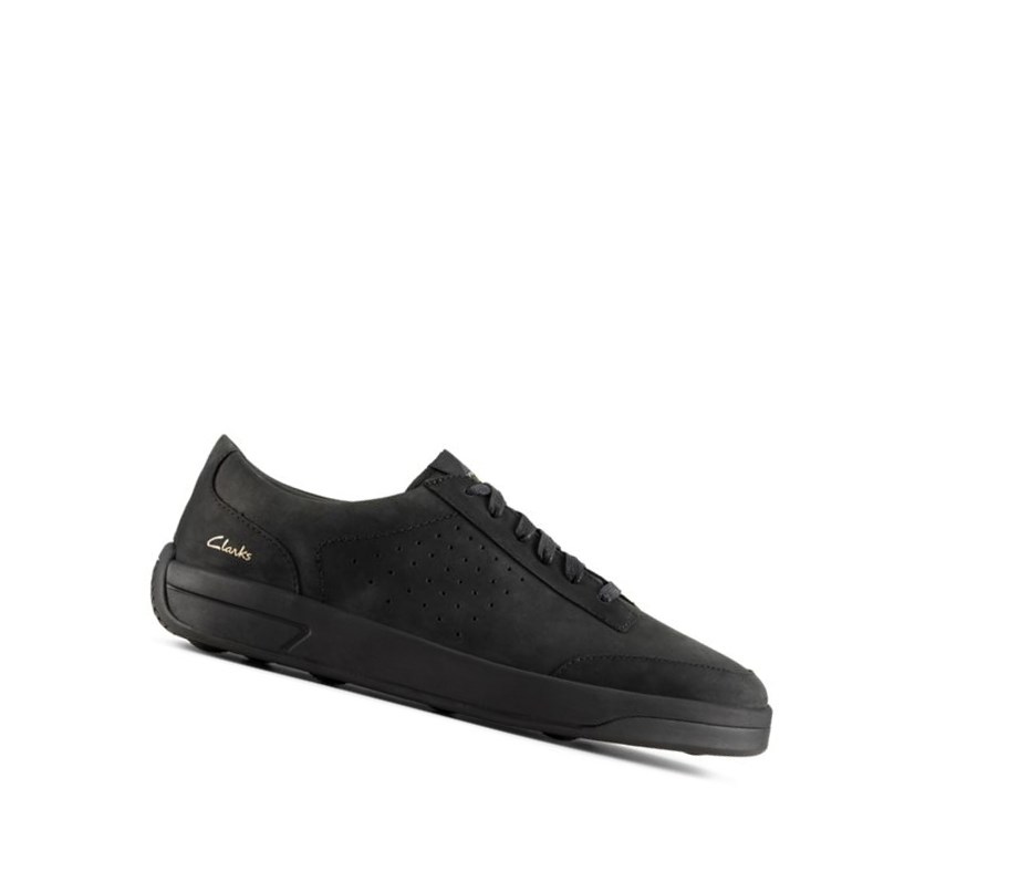 Baskets Décontractées Clarks Hero Air Dentelle Nubuck Homme Noir | FVPU92405