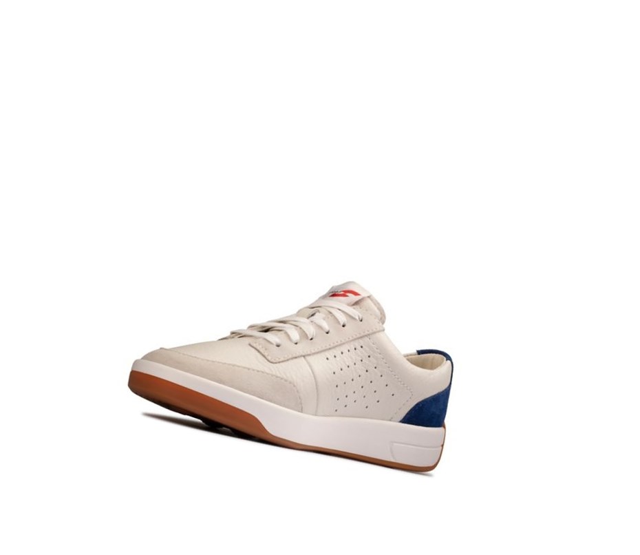 Baskets Décontractées Clarks Hero Air Dentelle Femme Blanche Bleu | KVIY42967