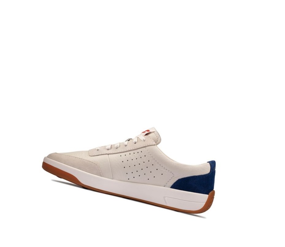 Baskets Décontractées Clarks Hero Air Dentelle Femme Blanche Bleu | KVIY42967