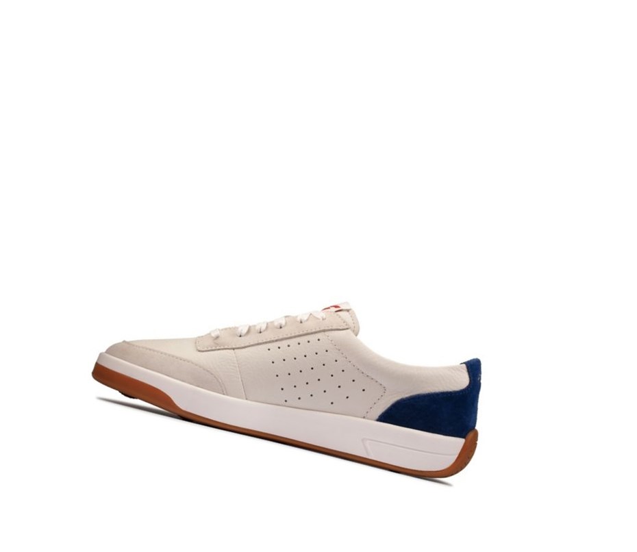 Baskets Décontractées Clarks Hero Air Dentelle Homme Blanche Bleu | QIXZ79812