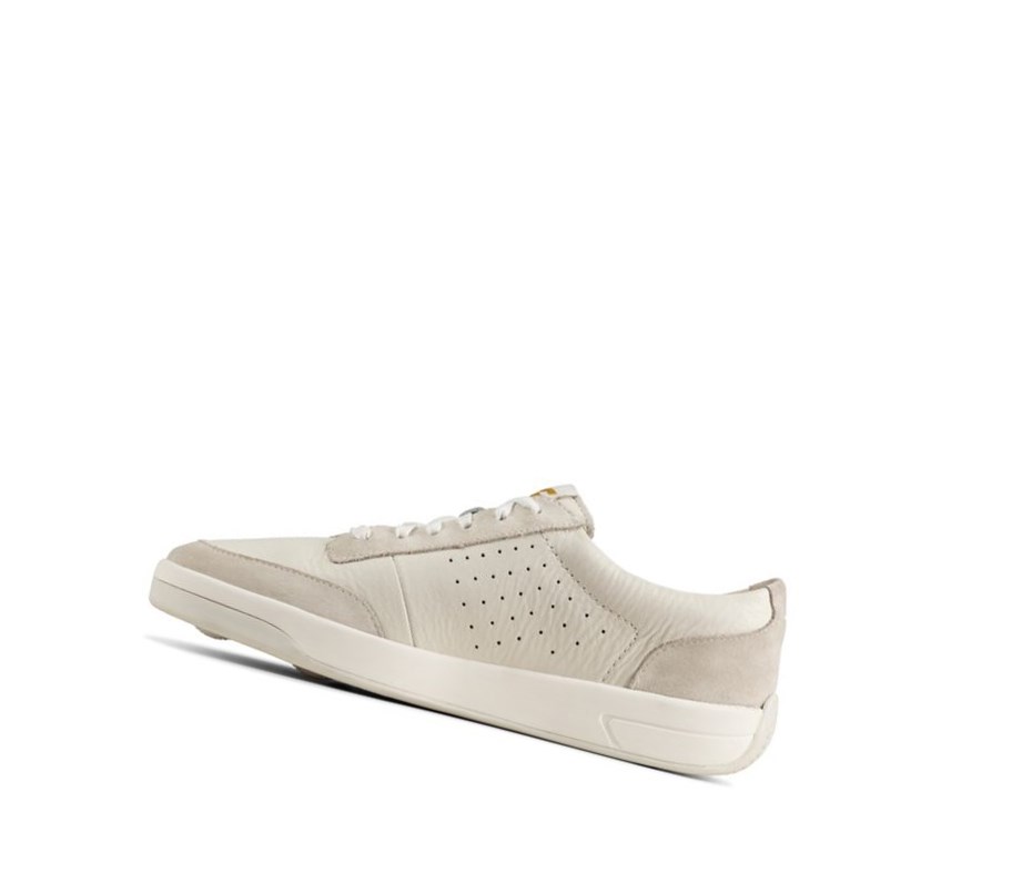 Baskets Décontractées Clarks Hero Air Dentelle Cuir Homme Blanche | VRHM19658