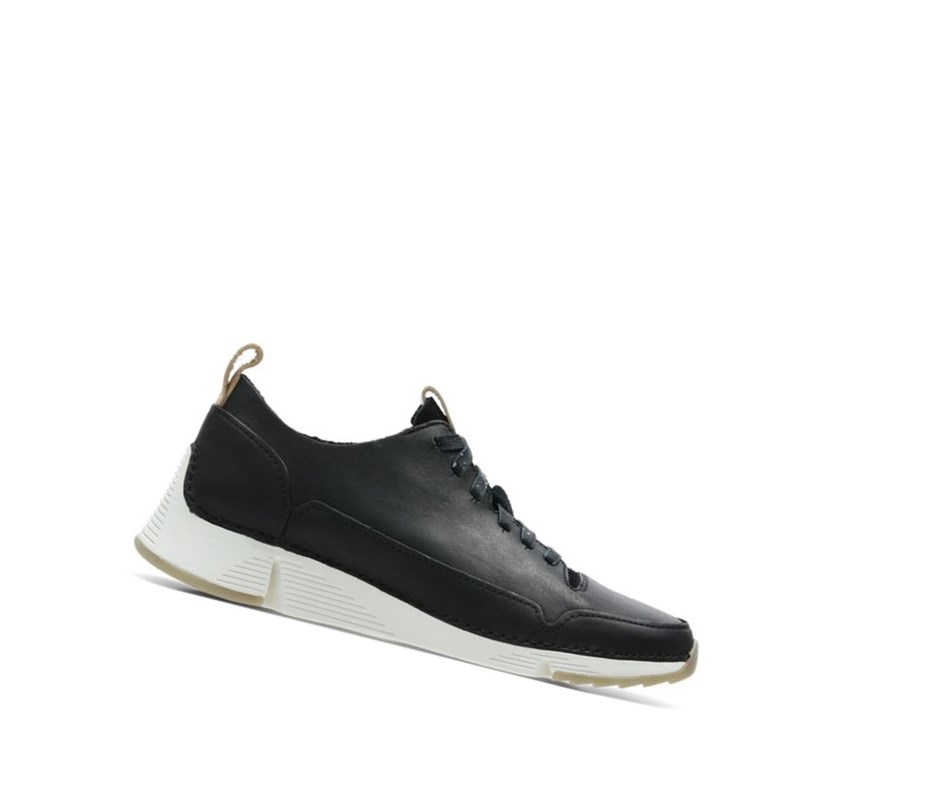 Baskets Décontractées Clarks Tri Spark Nubuck Femme Noir | MAPD59627