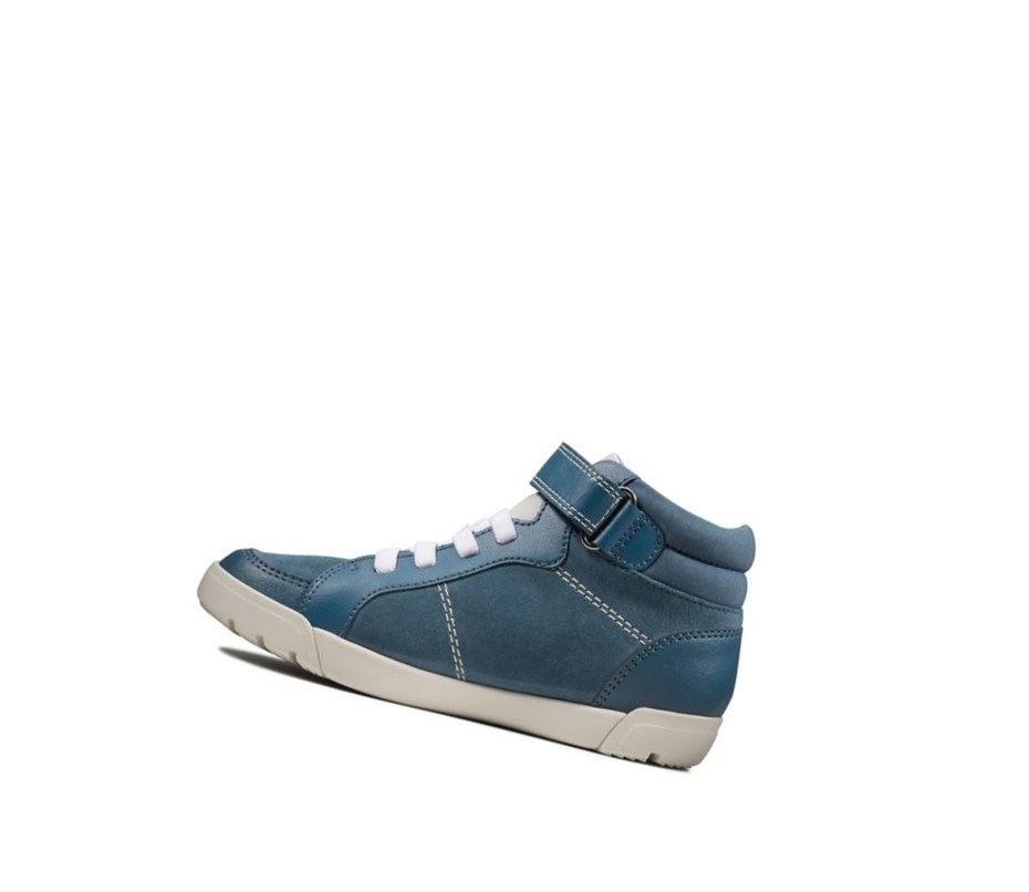 Bottes Casual Clarks Emery Beat Daim Fille Bleu | YLXP60475