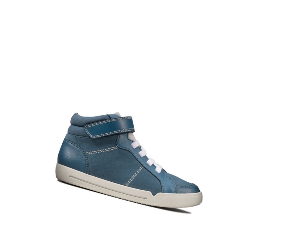 Bottes Casual Clarks Emery Beat Daim Fille Bleu | YLXP60475