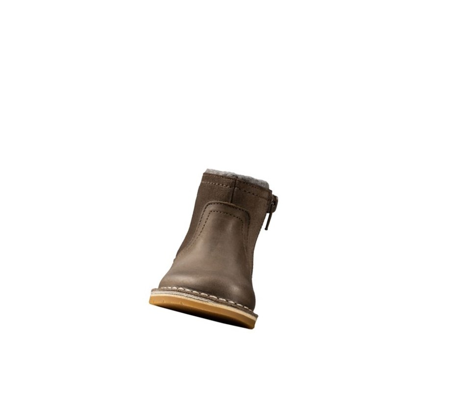 Bottes Cuir Clarks Comet Frost Cuir Fille Marron | NMEZ56784