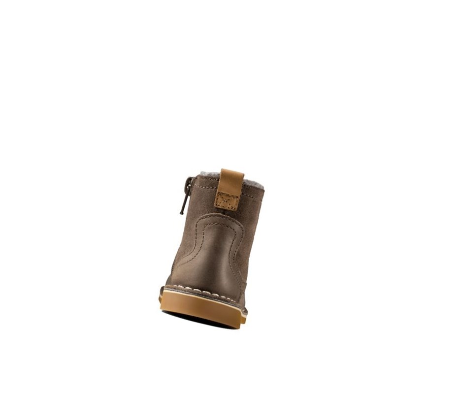 Bottes Cuir Clarks Comet Frost Cuir Fille Marron | NMEZ56784