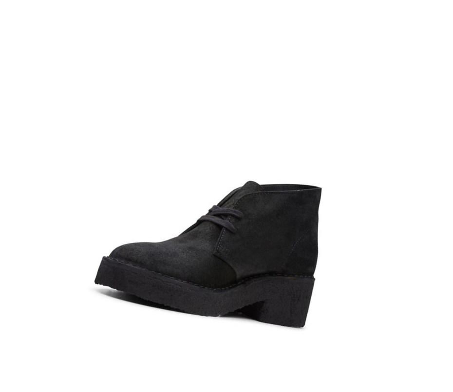 Bottes Du Désert Clarks Arisa Daim Femme Noir | BXSE18349