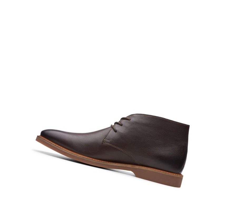 Bottes Du Désert Clarks Atticus Limit Cuir Homme Marron Foncé | BRMZ45128