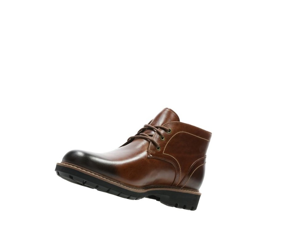 Bottes Du Désert Clarks Batcombe Lo Cuir Homme Marron Foncé | AMNE83251