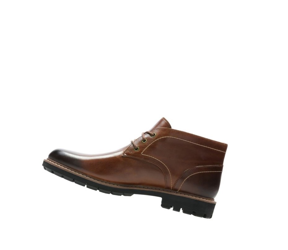 Bottes Du Désert Clarks Batcombe Lo Cuir Homme Marron Foncé | AMNE83251