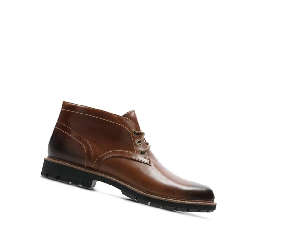 Bottes Du Désert Clarks Batcombe Lo Cuir Homme Marron Foncé | AMNE83251