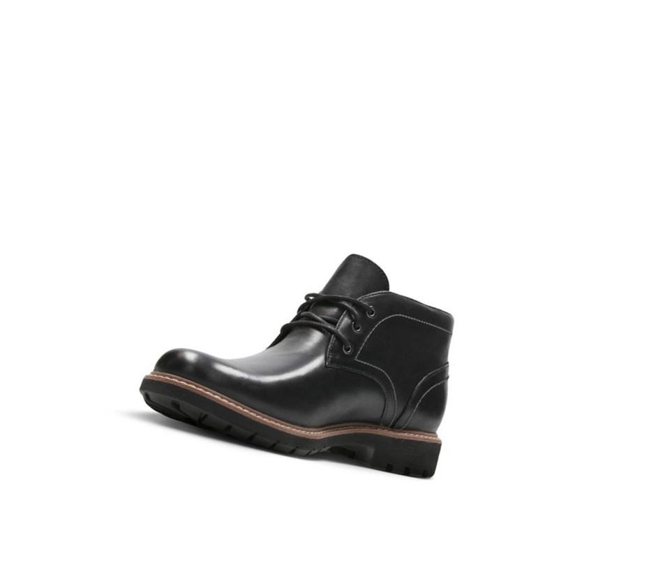 Bottes Du Désert Clarks Batcombe Lo Cuir Homme Noir | WLKC74618