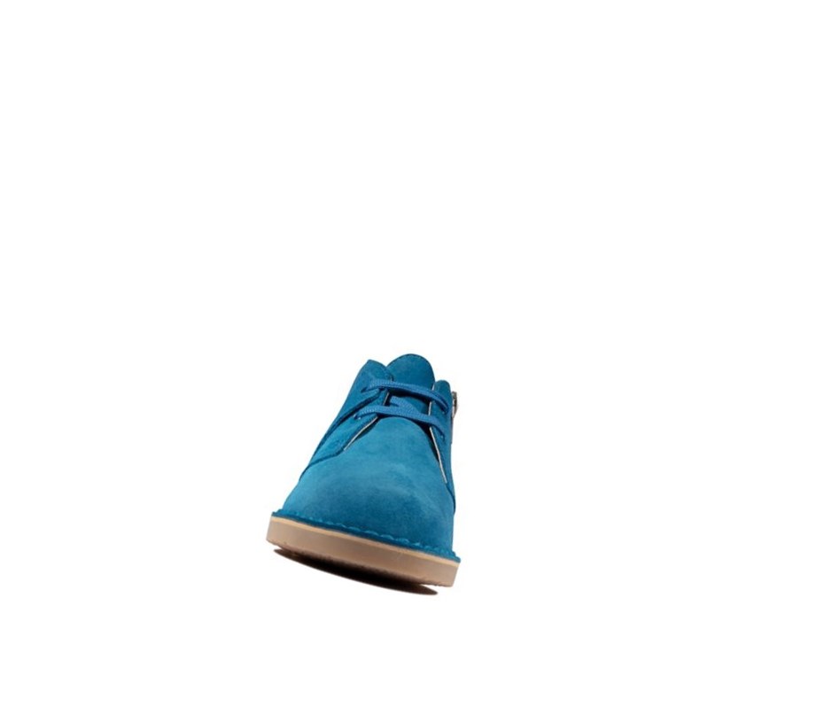 Bottes Du Désert Clarks Iconic Daim Garcon Bleu | IKNX98641