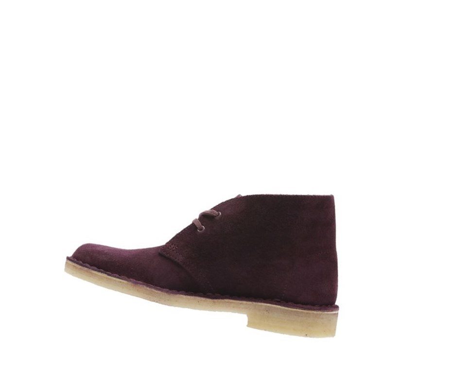 Bottes Du Désert Clarks Originale Daim Femme Bordeaux | CQZK79426