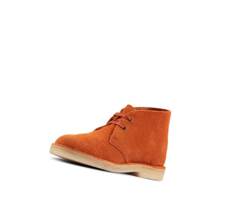 Bottes Du Désert Clarks Originale Daim Femme Orange | NJPO59378