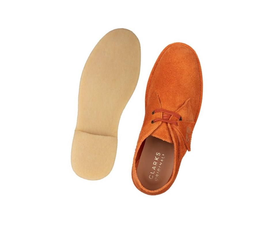 Bottes Du Désert Clarks Originale Daim Femme Orange | NJPO59378