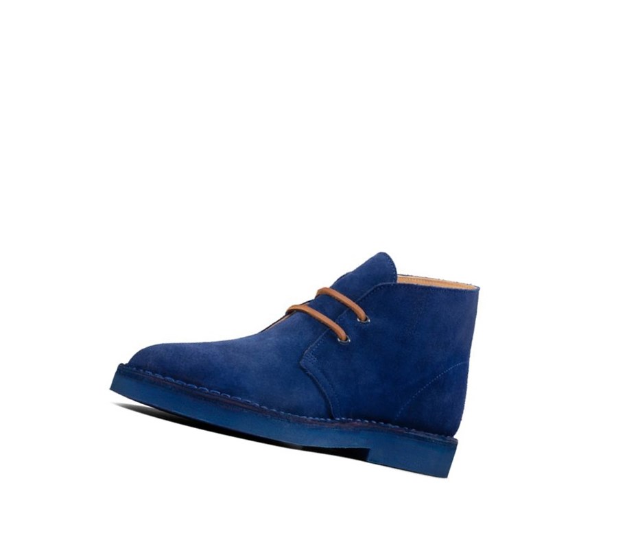 Bottes Du Désert Clarks Ortholite Daim Femme Bleu | POVH53807