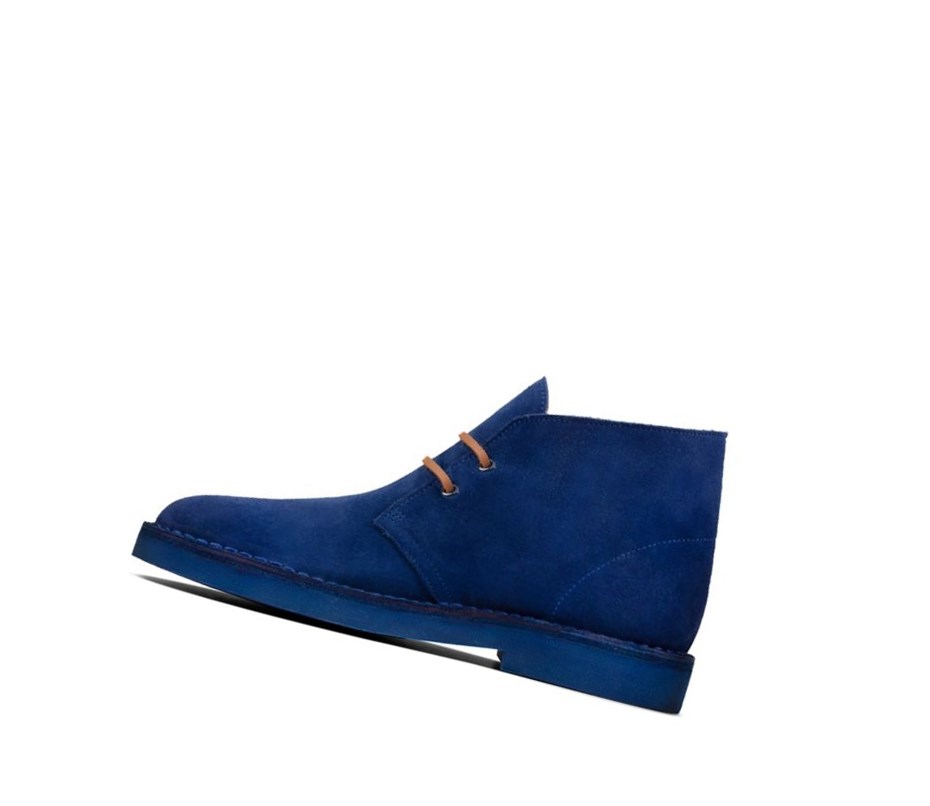 Bottes Du Désert Clarks Ortholite Daim Femme Bleu | POVH53807