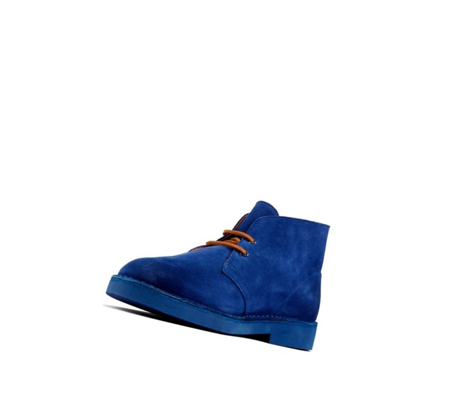 Bottes Du Désert Clarks Ortholite Daim Homme Bleu | DETQ19508