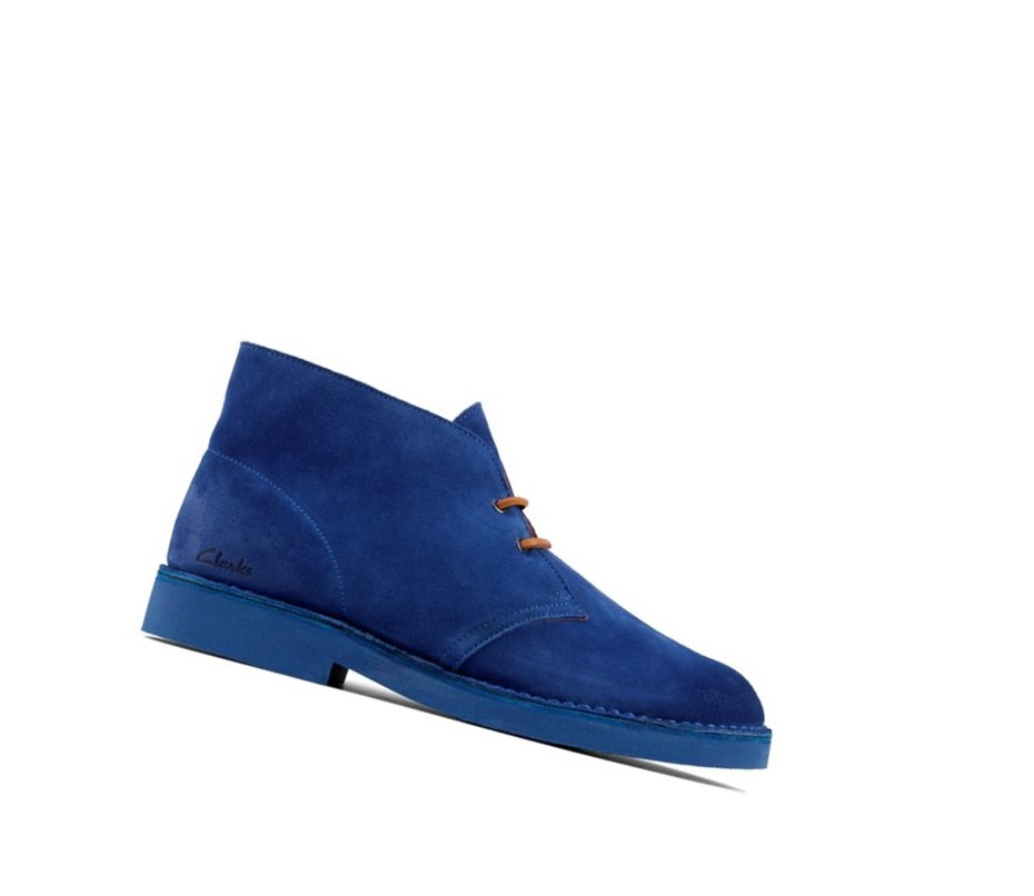 Bottes Du Désert Clarks Ortholite Daim Homme Bleu | DETQ19508