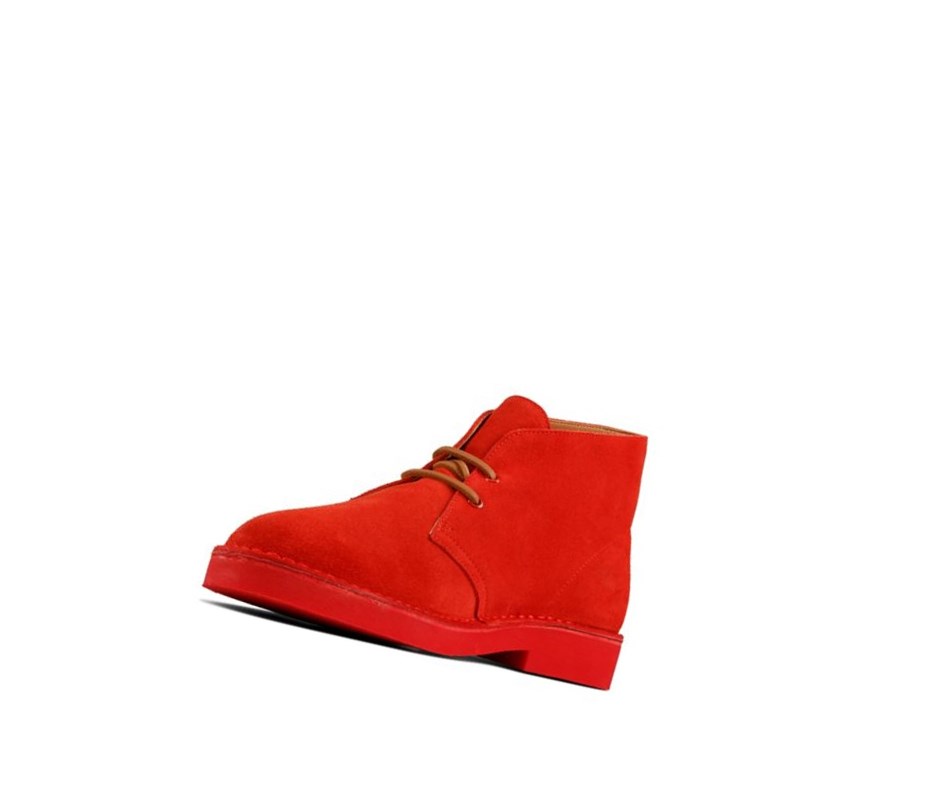 Bottes Du Désert Clarks Ortholite Daim Homme Rouge | FHNP30527