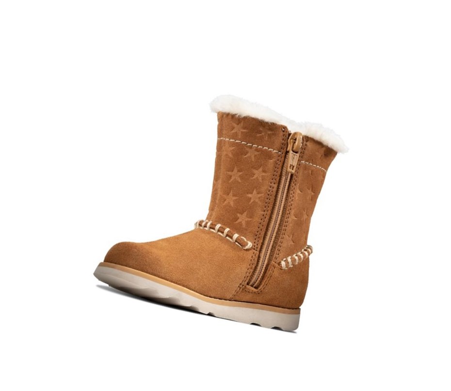 Bottes En Daim Clarks Crown Piper Daim Fille Marron | QHRG35970