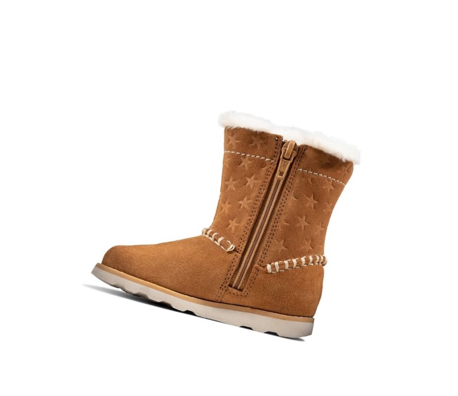 Bottes En Daim Clarks Crown Piper Daim Fille Marron | QHRG35970