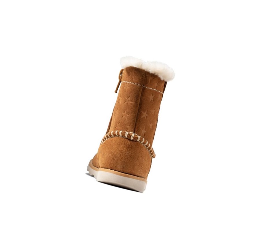 Bottes En Daim Clarks Crown Piper Daim Fille Marron | QHRG35970