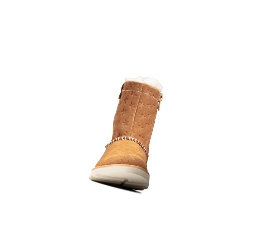 Bottes En Daim Clarks Crown Piper Daim Fille Marron | WFDL51926