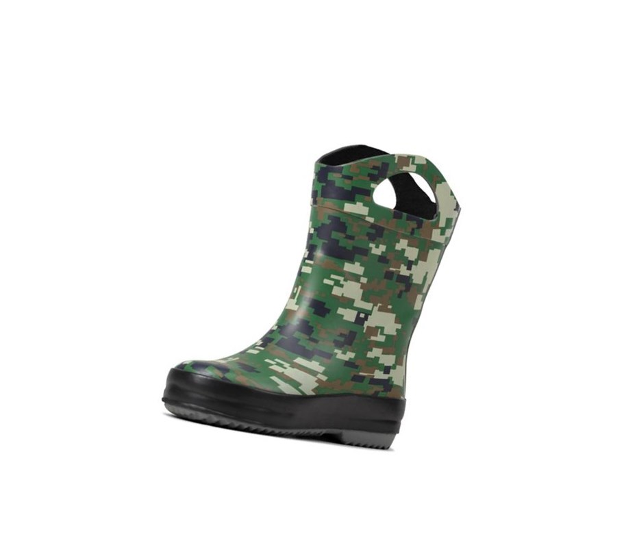 Bottes de Pluie Clarks Tarri Star Fille Vert Olive Camouflage | HEUB16837