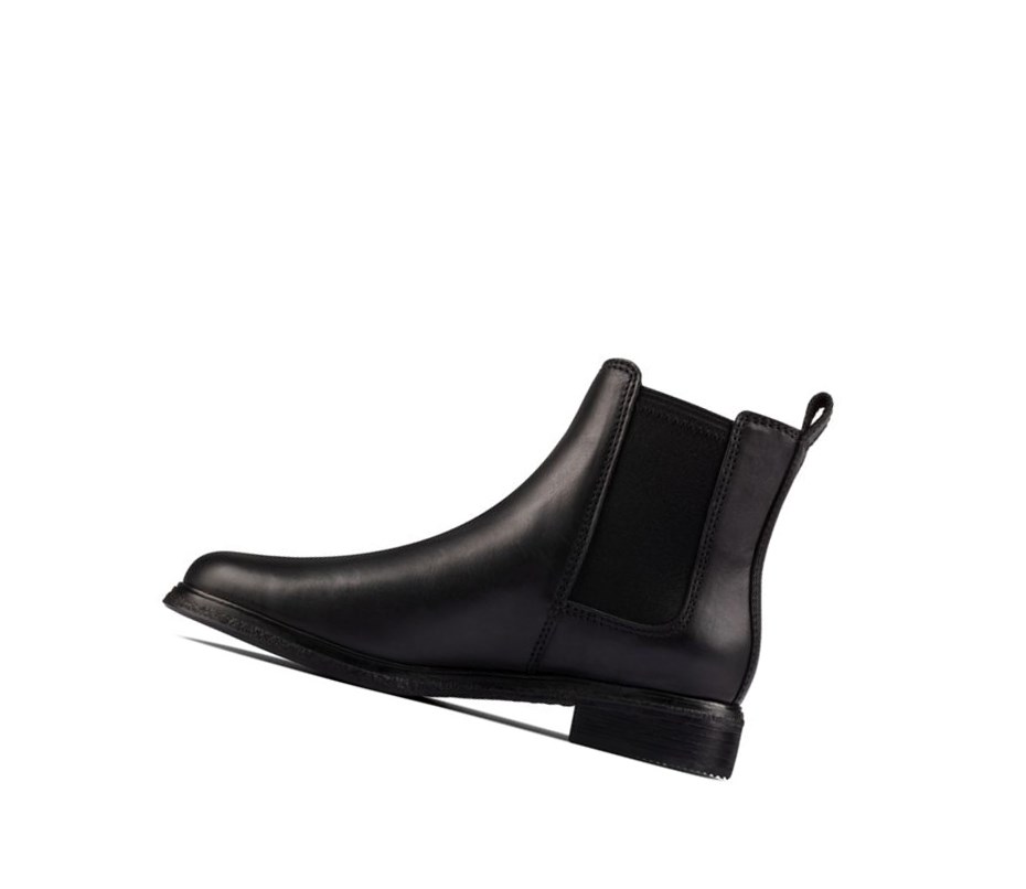 Bottines Chelsea Clarks Arlo Cuir Femme Noir | FNXT87346